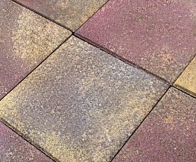 Тротуарная плитка Нобетек Квадрат 2К5ф 300x300x50 Колормикс №9 Закат