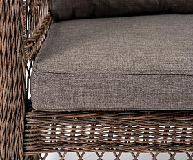 Диван трехместный Гранд Латте 4SIS из искусственного ротанга, цвет коричневый