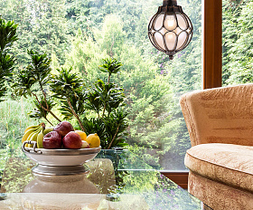 Подвесной светильник Via Maytoni O024PL-01G цвет Золото Антик