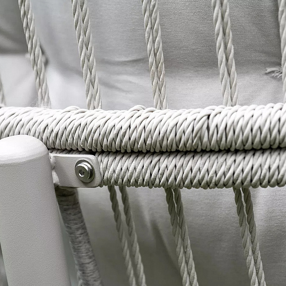 Кресло-кокон Севилья 4SIS из искусственного ротанга, цвет светло-серый фото 9