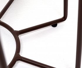 Эквадор журнальный стол из HPL круглый Ø40 H55, каркас из алюминия коричневый (RAL 8016) муар, цвет столешницы дуб