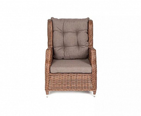 Плетеное кресло раскладное Форио 4SIS из искусственного ротанга, цвет коричневый