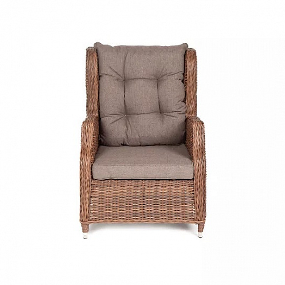 Плетеное кресло раскладное Форио 4SIS из искусственного ротанга, цвет коричневый фото 2