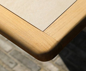 Комплект обеденной мебели Avesta Brafritid серый/песочный, стеклокерамика/тик.