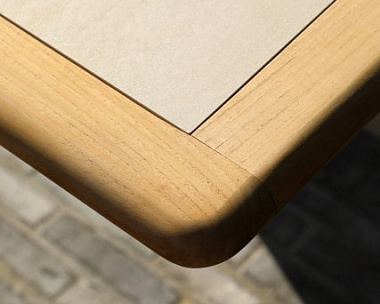 Комплект обеденной мебели Avesta Brafritid серый/песочный, стеклокерамика/тик.