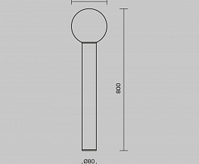 Ландшафтный светильник Bold Maytoni O598FL-01B цвет Черный
