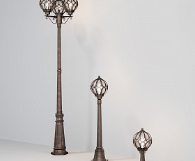 Ландшафтный светильник Via Maytoni O024FL-01G цвет Золото Антик