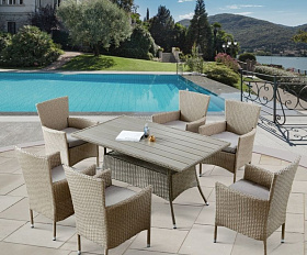 Комплект плетеной мебели AFM-195-6Pcs Beige (6+1)
