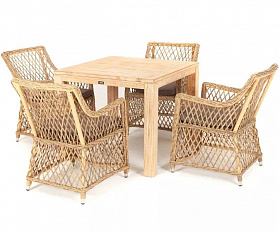 Обеденная группа Виченца L 4SIS, цвет соломенный