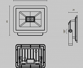 Прожектор Flood 4000К 10Вт IP 65 Maytoni FL001-L10B4K цвет Черный
