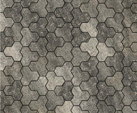 Тротуарная плитка Выбор Трилистник В.7.Ф.10 100 мм Листопад Антрацит