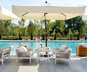 Лаунж-зона Сан Ремо 4SIS из роупа (веревки), цвет серо-коричневый