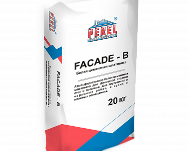 Белая цементная шпатлевка PEREL FACADE - B