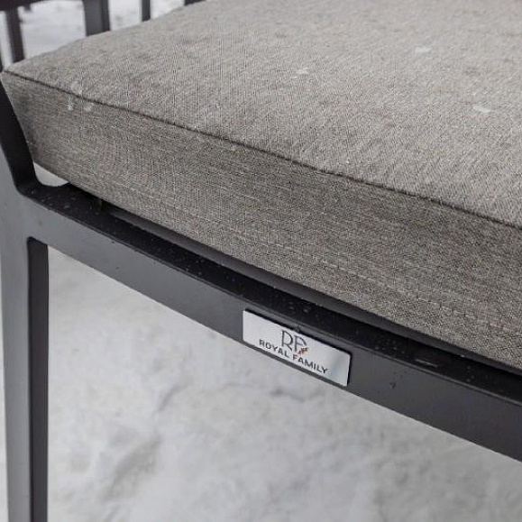 Обеденный комплект Oscar Royal Family со столешницей из тика, цвет светло серый фото 10