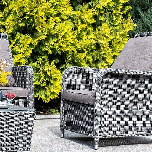 Плетеное кресло Гляссе 4SIS из искусственного ротанга, цвет графит фото 7