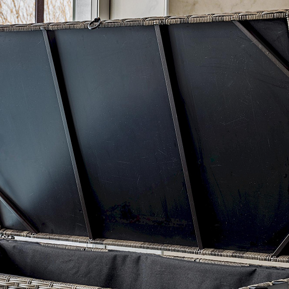 Сундук для хранения Karl 120 Royal Family из искусственного ротанга c колесиками, цвет серый фото 10