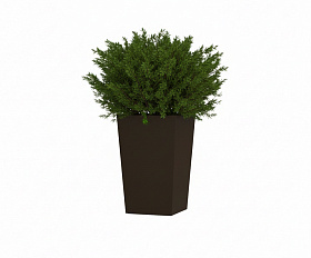 Кашпо Concretika Коник 40x40x70 Дарк браун 8028