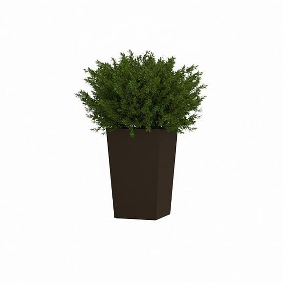 Кашпо Concretika Коник 40x40x70 Дарк браун 8028 фото 2