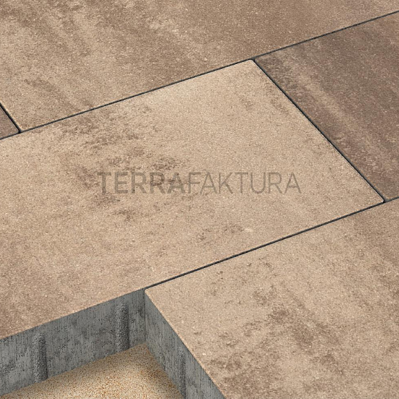 Тротуарная плитка Terrafaktura Урбан 600x300x80 мм Теплый песок фото 3