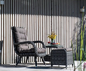 Лаунж-зона Толедо 4SIS из искусственного ротанга, цвет графит
