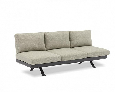 Комплект лаунж мебели Lund Brafritid с креслом, антрацит/серый, алюминий