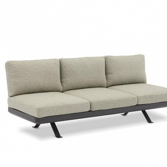 Комплект лаунж мебели Lund Brafritid с креслом, антрацит/серый, алюминий фото 4