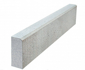 Бордюр тротуарный 342 механический завод 1000х200х80 мм, белый, верхний прокрас