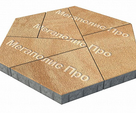 Тротуарная плитка Выбор Оригами Б.4.Фсм.8 80 мм Листопад Гранит Сахара