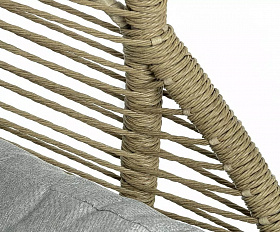 Кресло-кокон Барселона 4SIS из искусственного ротанга, цвет соломенный