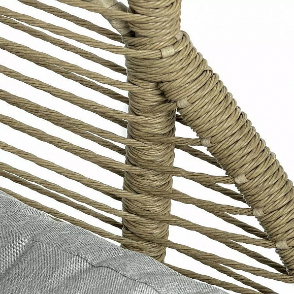 Кресло-кокон Барселона 4SIS из искусственного ротанга, цвет соломенный фото 5