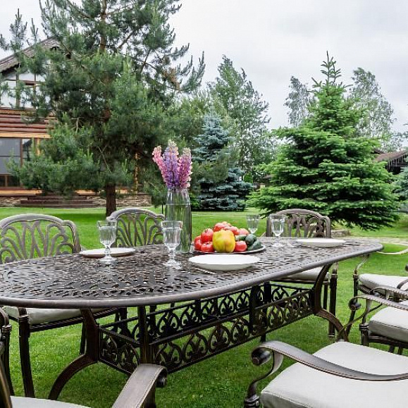 Обеденный комплект Wilhelm Royal Family из алюминия на 8 персон фото 4