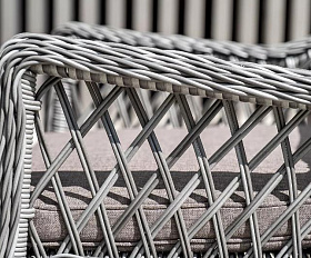 Плетеное кресло Латте 4SIS из искусственного ротанга, цвет графит