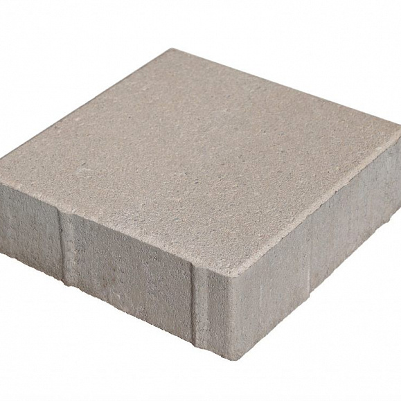 Тротуарная плитка 342 Механический завод Квадрат 200х200х80 мм, Серый фото 1