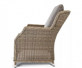 Плетеный стул Неаполь 4SIS из искусственного ротанга, цвет серо-соломенный