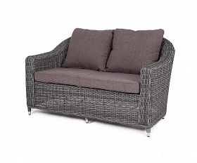 Диван двухместный Кон Панна 4SIS из искусственного ротанга, цвет графит