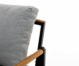 Диван из алюминия MAYA 2-х местный темный графит Joygarden