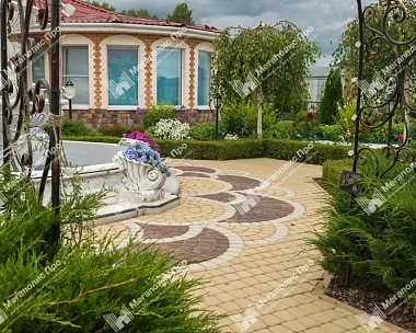 Тротуарная плитка Braer Классико круговая 60 мм, ColorMix Мальва