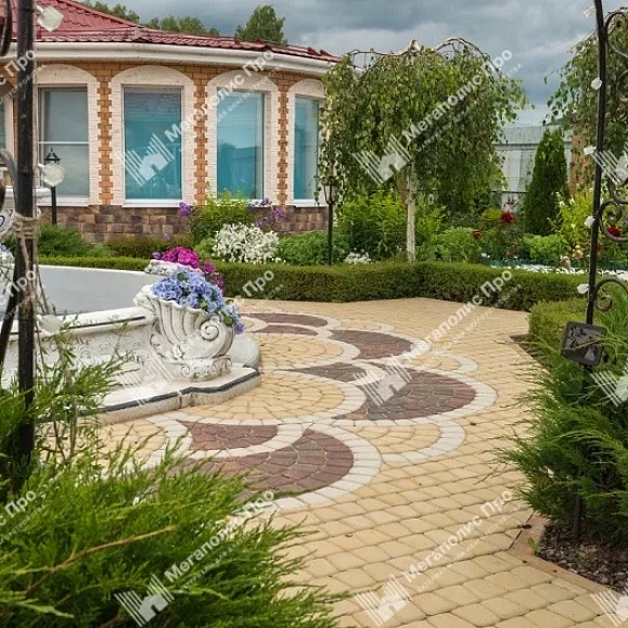 Тротуарная плитка Braer Классико круговая 60 мм, ColorMix Мальва фото 5