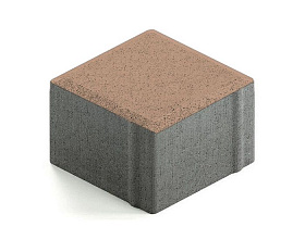 Тротуарная плитка 342 механический завод Квадрат 100х100х80 мм, капучино