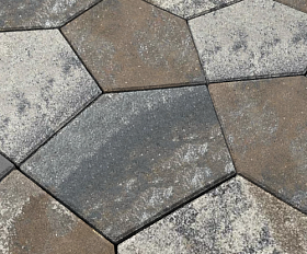 Тротуарная плитка Нобетек Квинта 3П8Ф Колормикс №8 Гранит