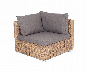 Лунго модуль диванный угловой с подушками, цвет соломенный (гиацинт)