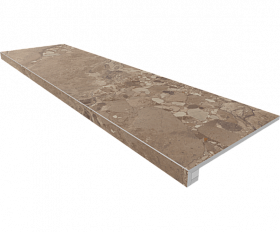 Комплект Керамогранитная ступень Estima OM03 33x120 см с бортиком + Подступенок 14,5х120 см