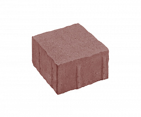 Тротуарная плитка Нобетек квадрат Антик 3К8Ф 140x140x80 мм красная