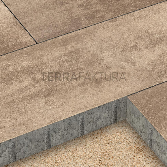 Тротуарная плитка Terrafaktura Лонго 900x300x80 мм Теплый песок фото 3