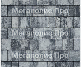 Тротуарная плитка Выбор Старый город Листопад 1Ф.8 80 мм Антрацит