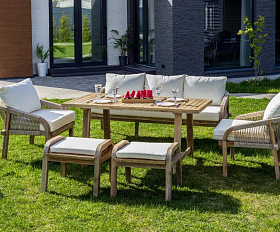 Обеденный комплект Michelle Royal Family из дерева, цвет бежевый