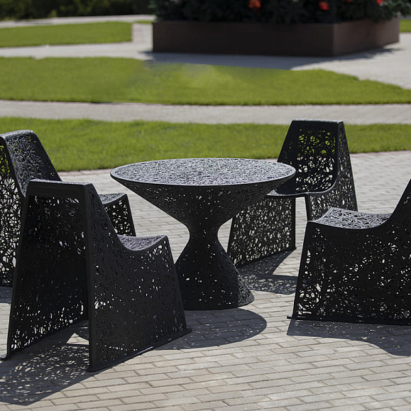 Стол Vitgarden Race Table d100 из базальта, цвет черный фото 1