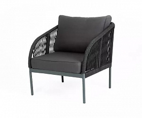 Кресло Канны 4SIS из роупа (веревки), цвет темно-серый