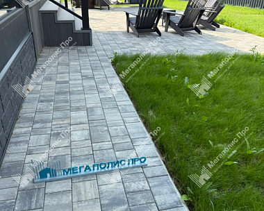 Тротуарная плитка Выбор Старый город Искусственный камень А.1.Фсм.4 40 мм. Шунгит