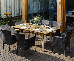 Обеденный комплект MODENA 180 см на 6 персон с креслами Joygarden